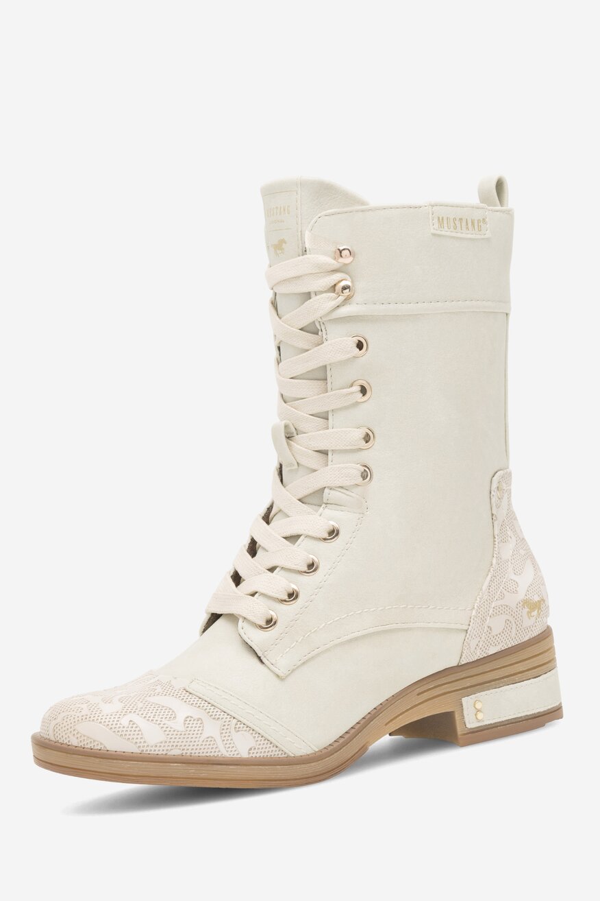Trzewiki Mustang 1293-510 Biały