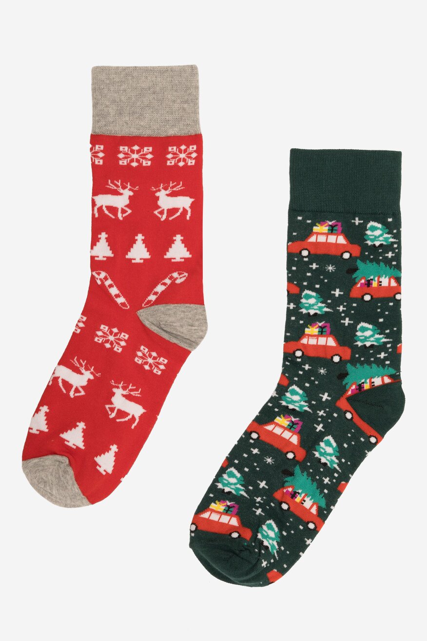 Skarpetki męskie Lasocki 2MB-004-AW23 (2-PACK) Zielony