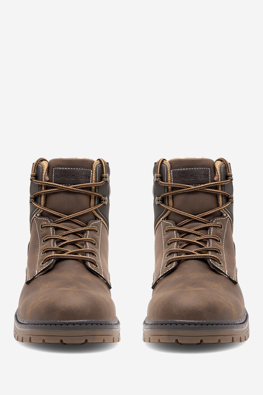 Trzewiki Lanetti VS21M2019-3 Brązowy ciemny