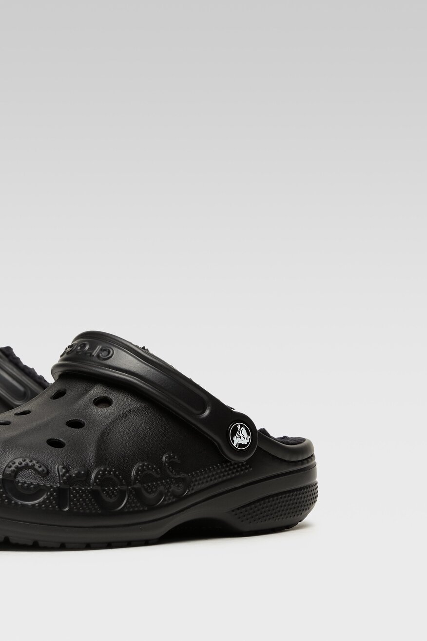 Klapki basenowe Crocs BAYA LINED CLOG 205969-060 W Czarny