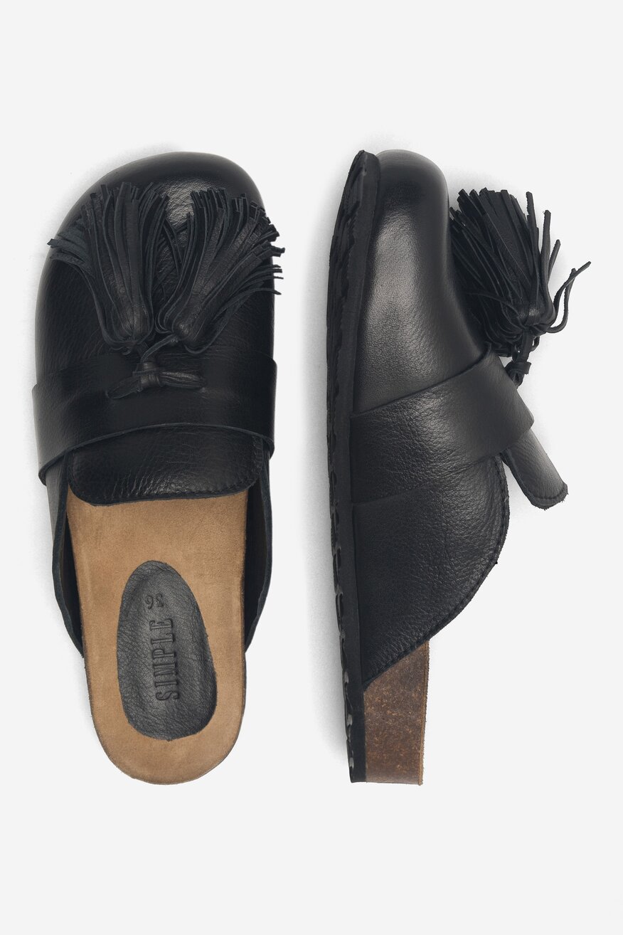 Klapki SIMPLE AWINION-23SS2149 Czarny