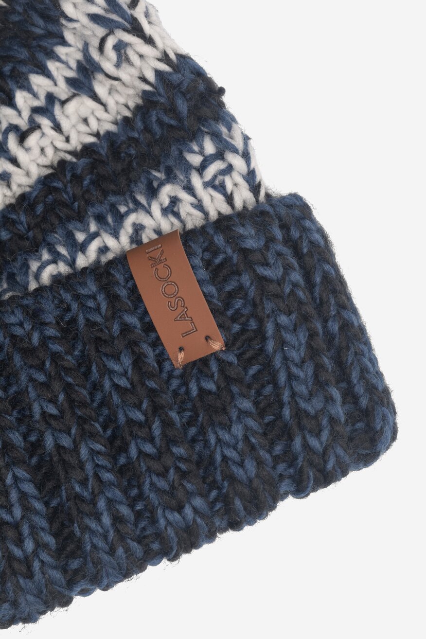 Czapka męska Lasocki 2M3-003-AW23 Niebieski