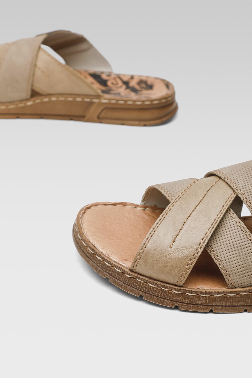 Klapki Rieker 21253-64 Beżowy