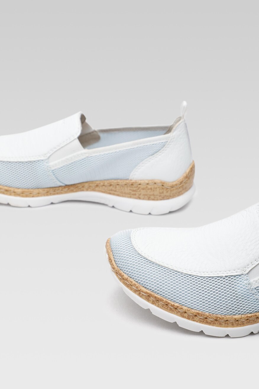 Półbuty Rieker N4275-10 Niebieski jasny