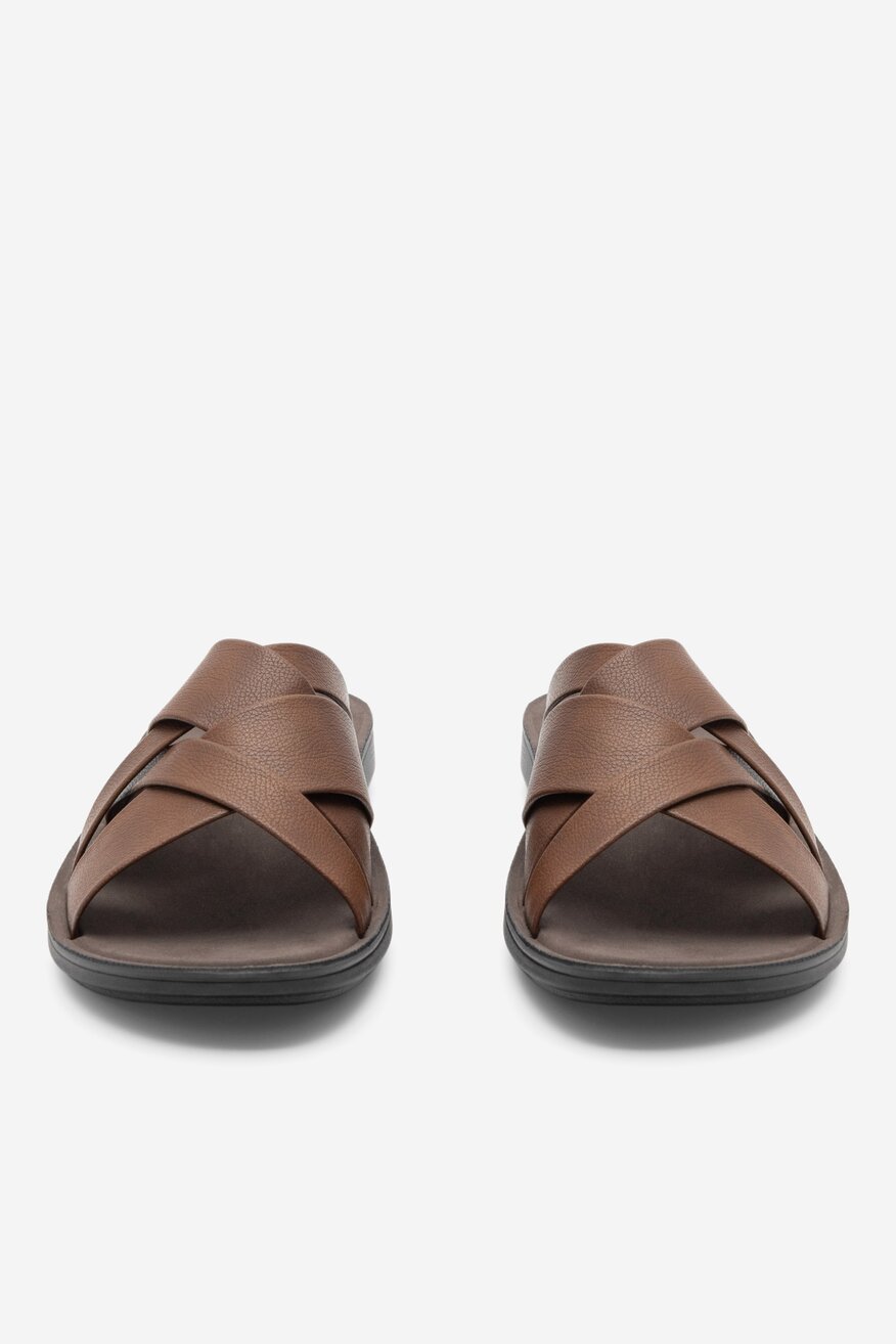 Klapki Lanetti MSS20505-02 Brązowy