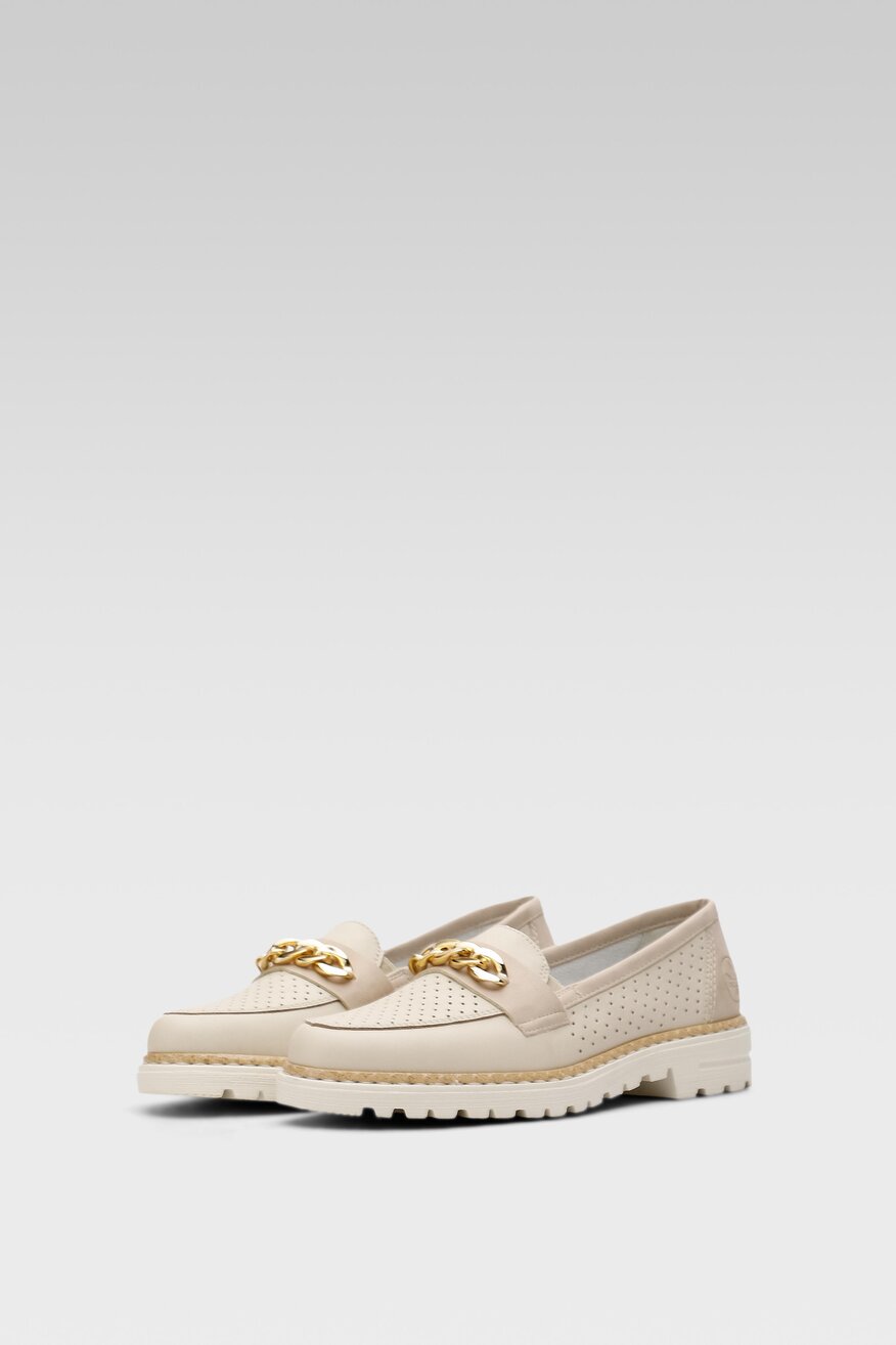 Półbuty Rieker 54852-60 Beżowy