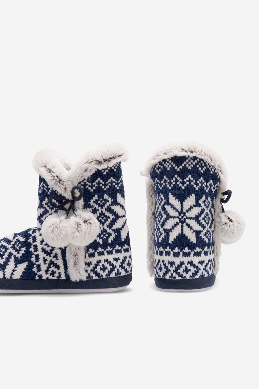 Kapcie Home&Relax 20SDR1147 Granatowy