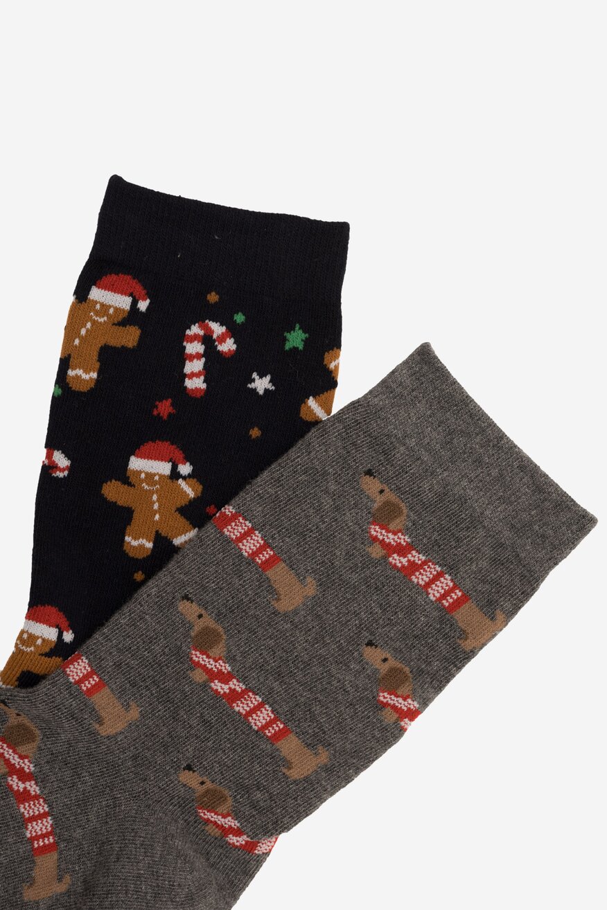 Skarpetki męskie Lasocki 2MB-002-AW23 (2-PACK) Szary