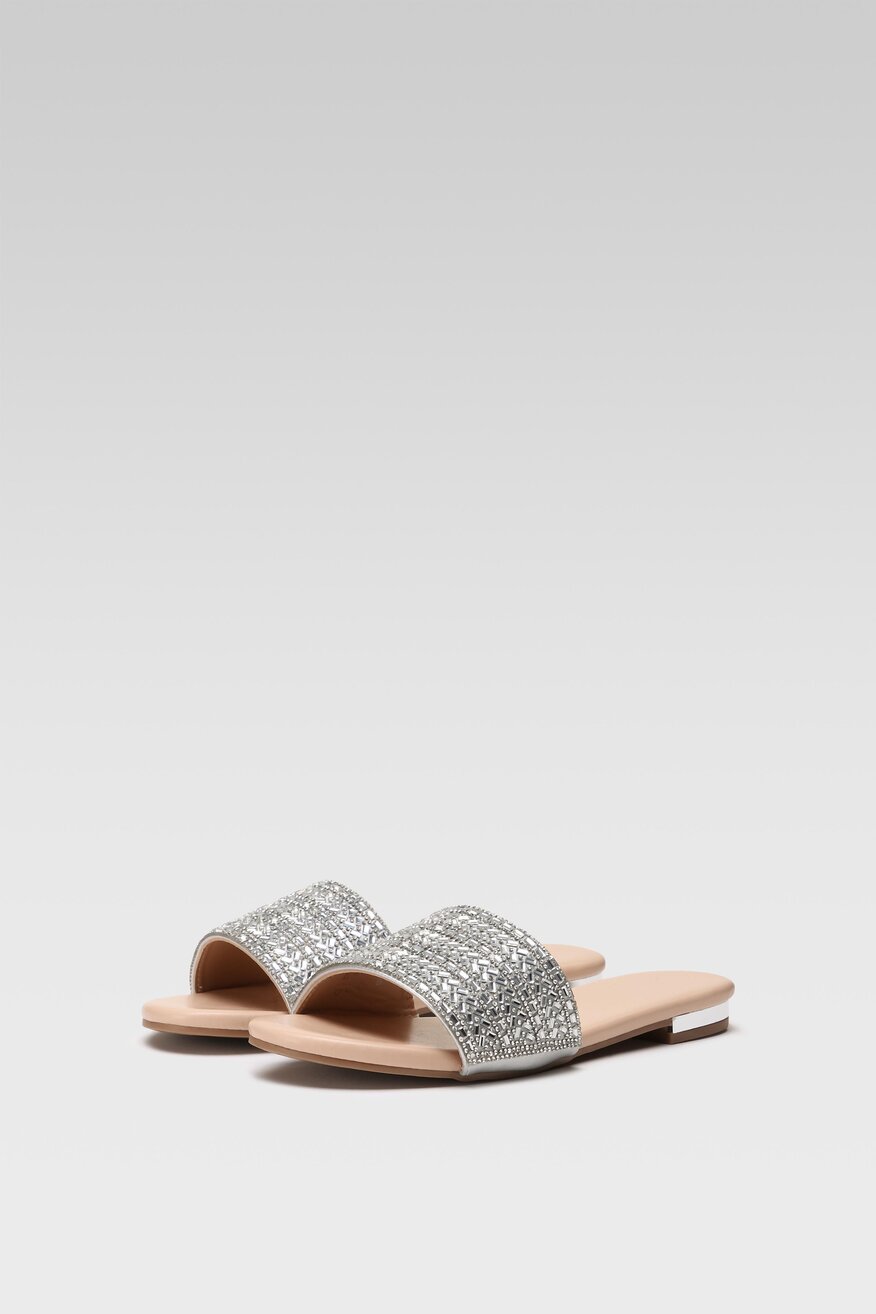 Klapki DeeZee EXPRESS YOURSELF HBXJ2205133 Srebrny