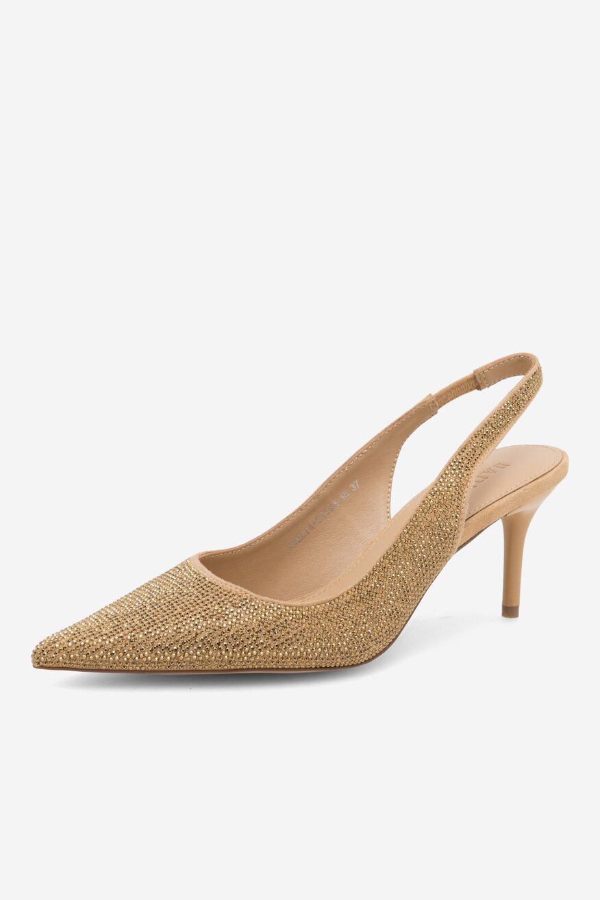 Czółenka Badura AMELIA-21603-18 Złoty