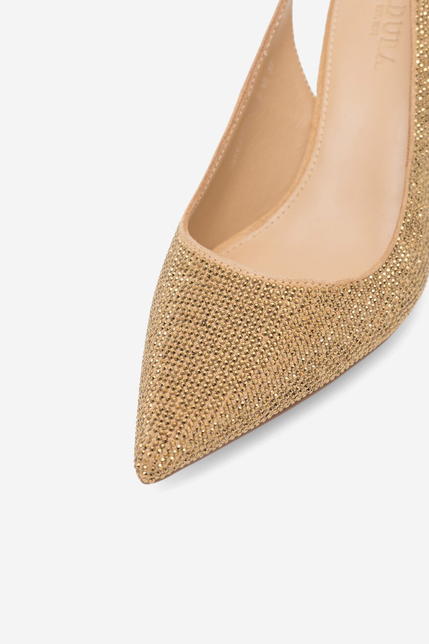 Czółenka Badura AMELIA-21603-18 Złoty