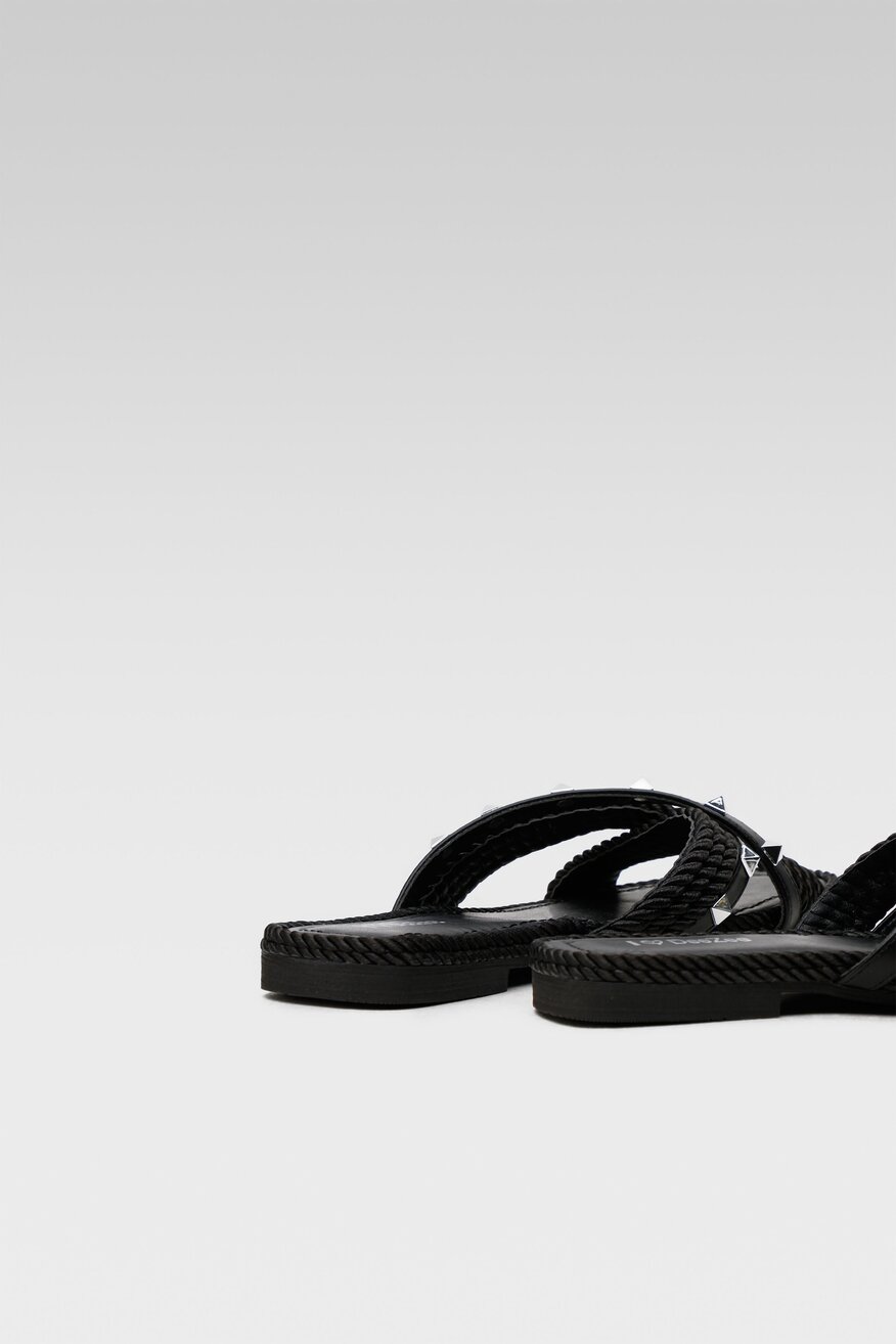 Klapki DeeZee WS21166-01 Czarny