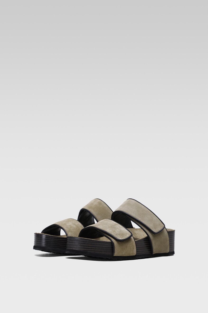 Klapki Gino Rossi 22SS07 Khaki