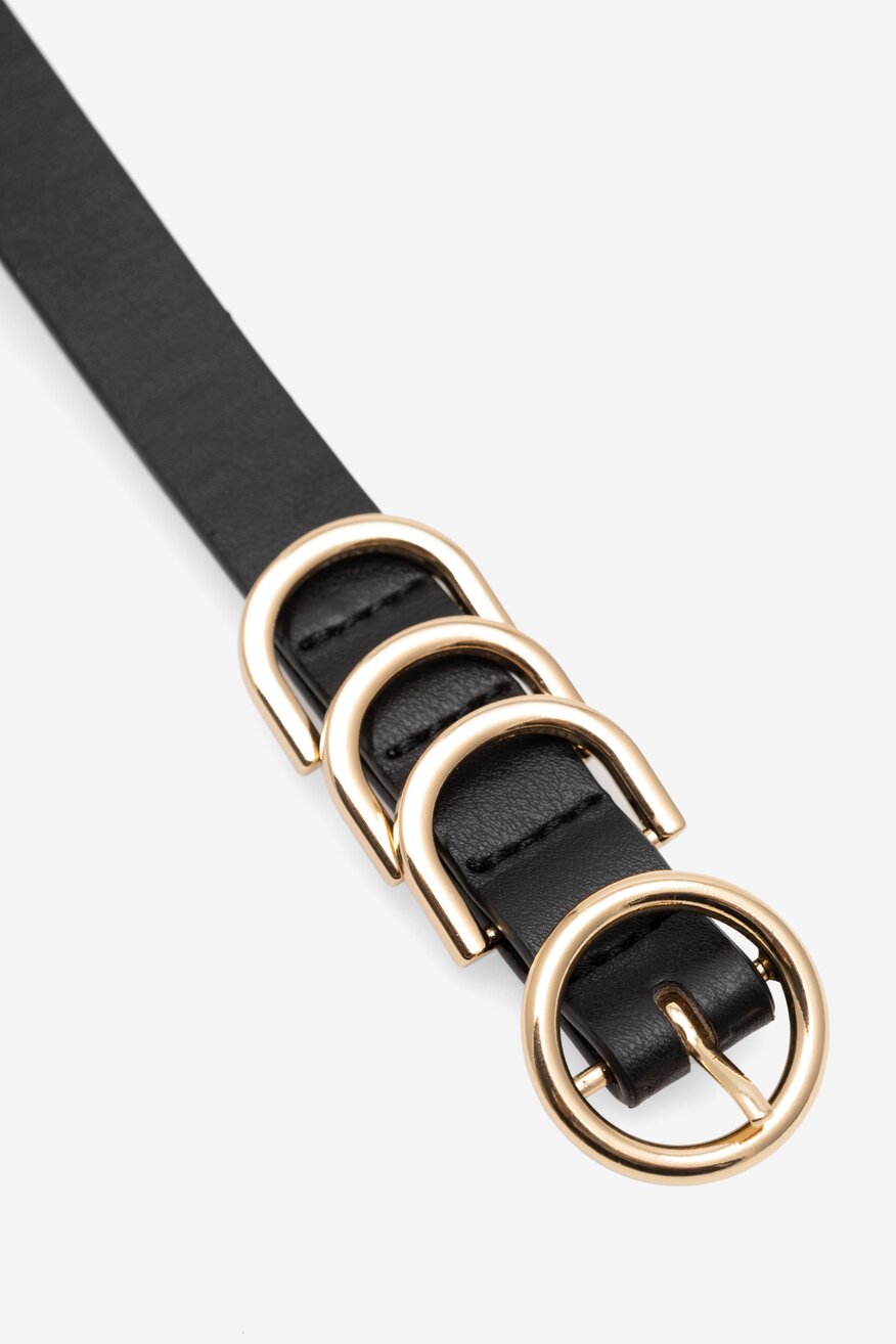 Pasek damski Jenny Fairy 4W2-007-AW23 Czarny