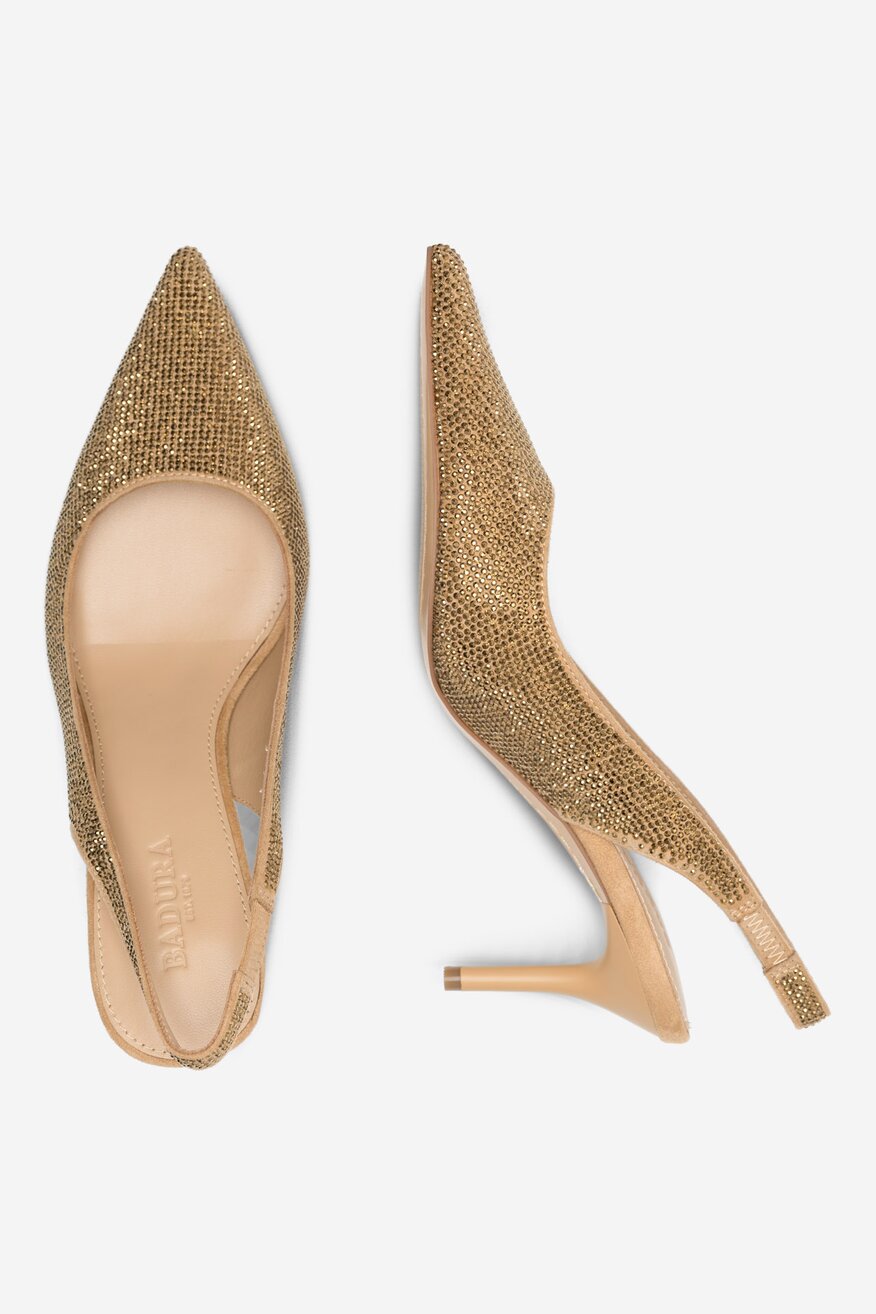 Czółenka Badura AMELIA-21603-18 Złoty