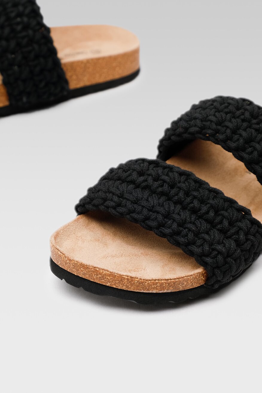 Klapki DeeZee WS20161-20 Czarny