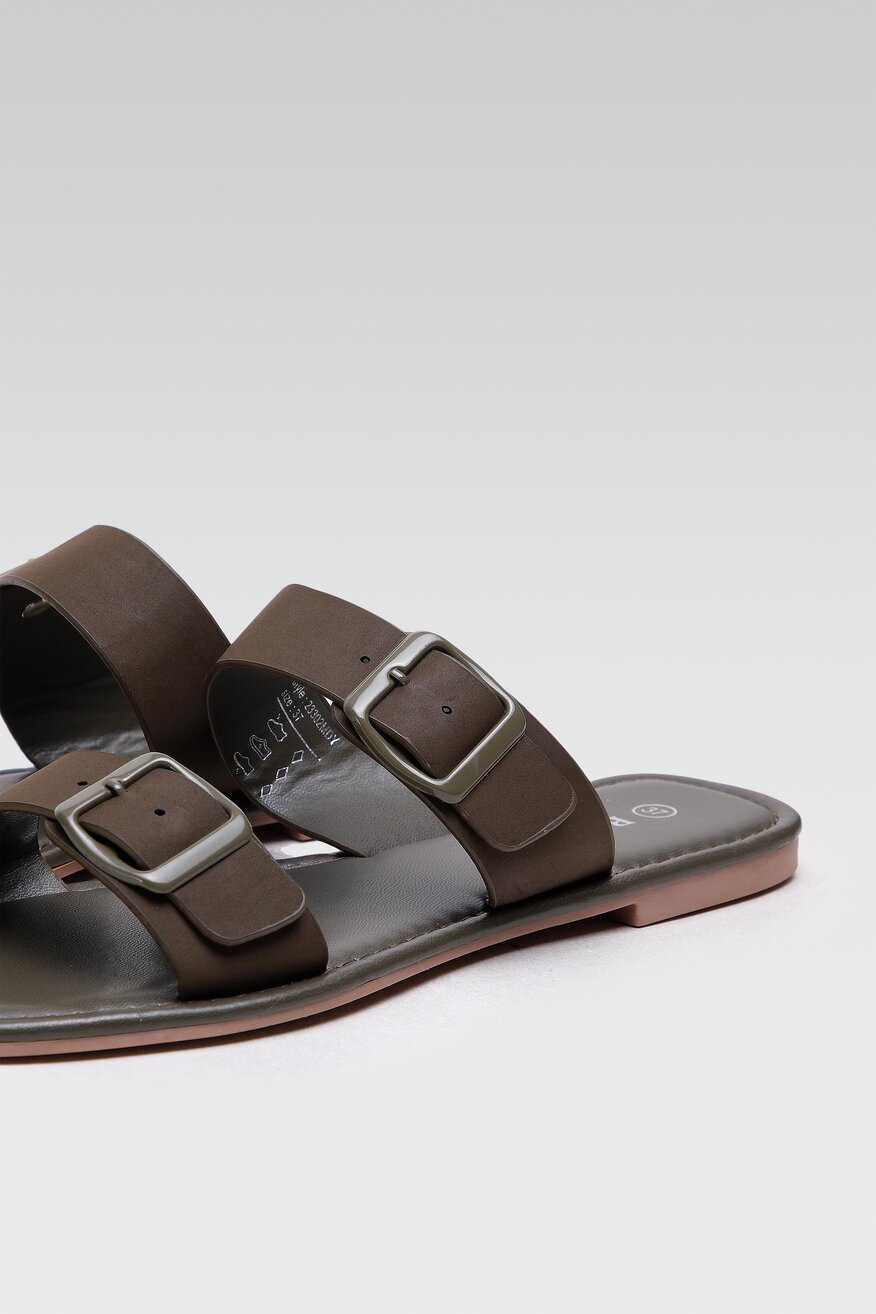 Klapki Bassano 23302MDY Khaki