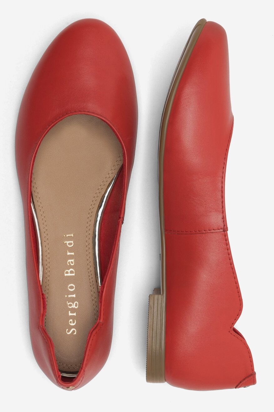 Baleriny Sergio Bardi RST-C1032-01SB Czerwony