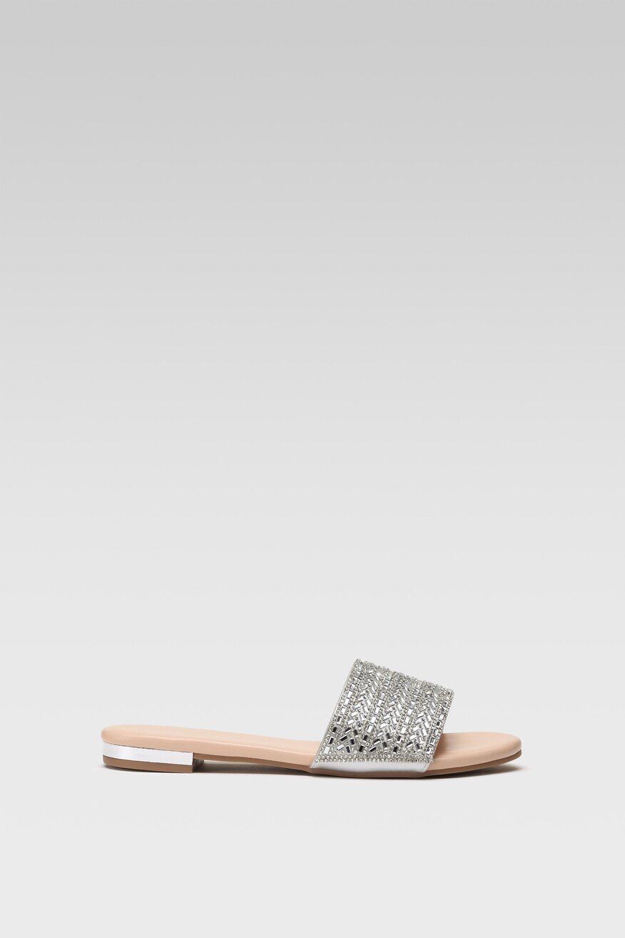 Klapki DeeZee EXPRESS YOURSELF HBXJ2205133 Srebrny