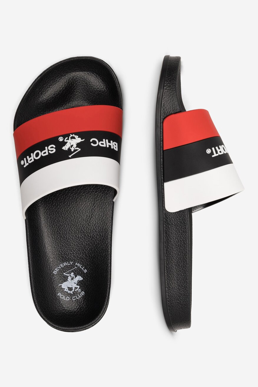 Klapki basenowe Beverly Hills Polo Club MP-CA23054-1C Czarny