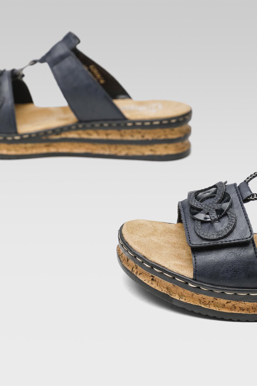 Klapki Rieker 62936-14 Granatowy