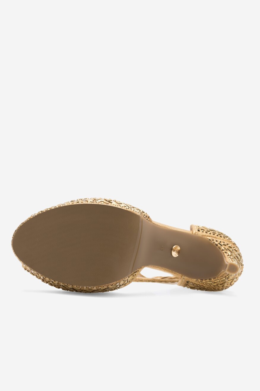 Sandały NINE WEST NISA SY015-1NW Złoty