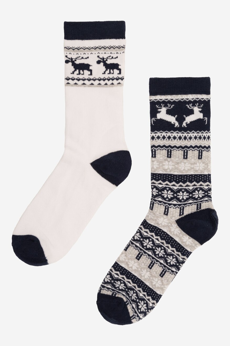 Skarpetki męskie Lasocki 2MB-003-AW23 (2-PACK) Granatowy