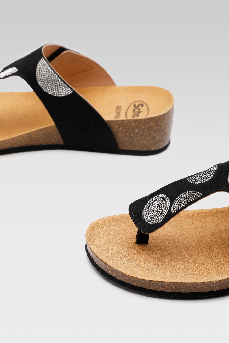 Klapki Scholl F29874 DUBAI FLIP-FLOP MED 1004 Czarny