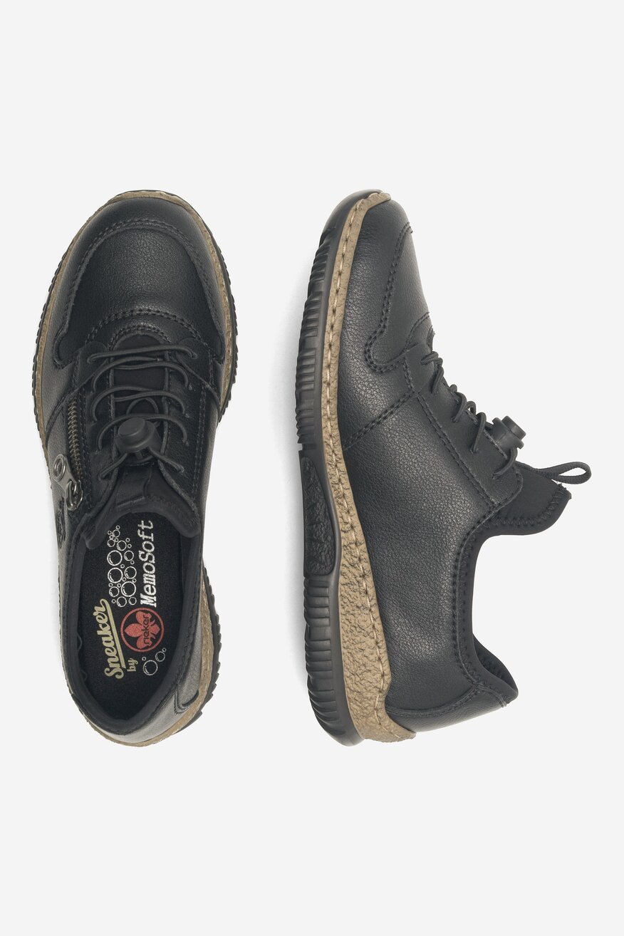 Półbuty Rieker N32G0-00 Czarny