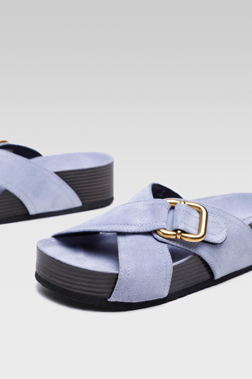 Klapki Gino Rossi 22SS40 Fioletowy