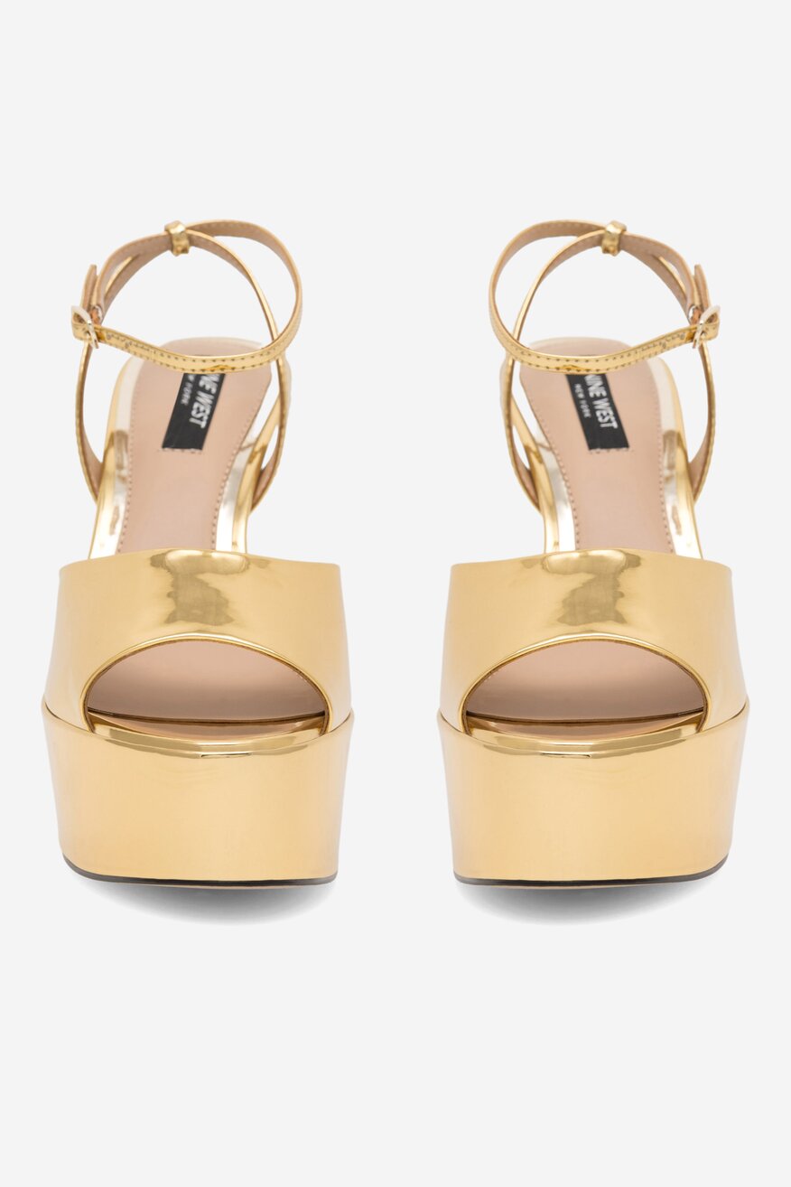 Sandały NINE WEST CHANDA ZL23031CC Złoty