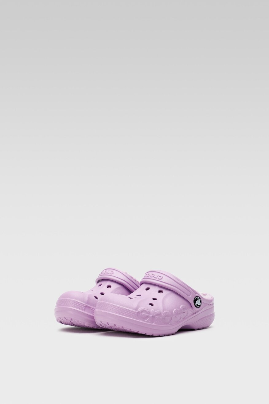 Klapki basenowe Crocs BAYA LINED CLOG K 207500-5Q5 Fioletowy