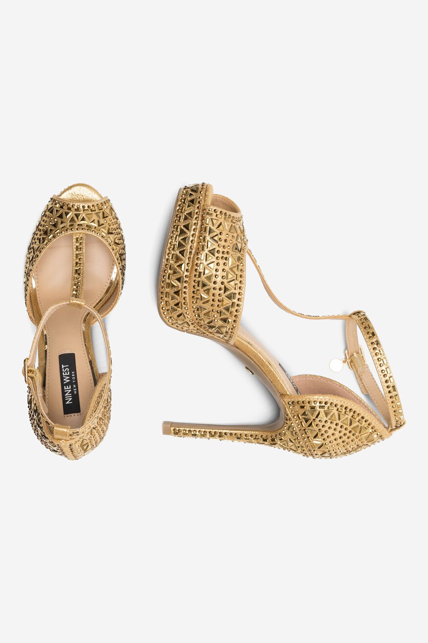 Sandały NINE WEST NISA SY015-1NW Złoty