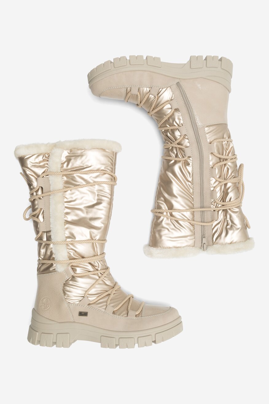 Kozaki Rieker Z1083-62 Złoty