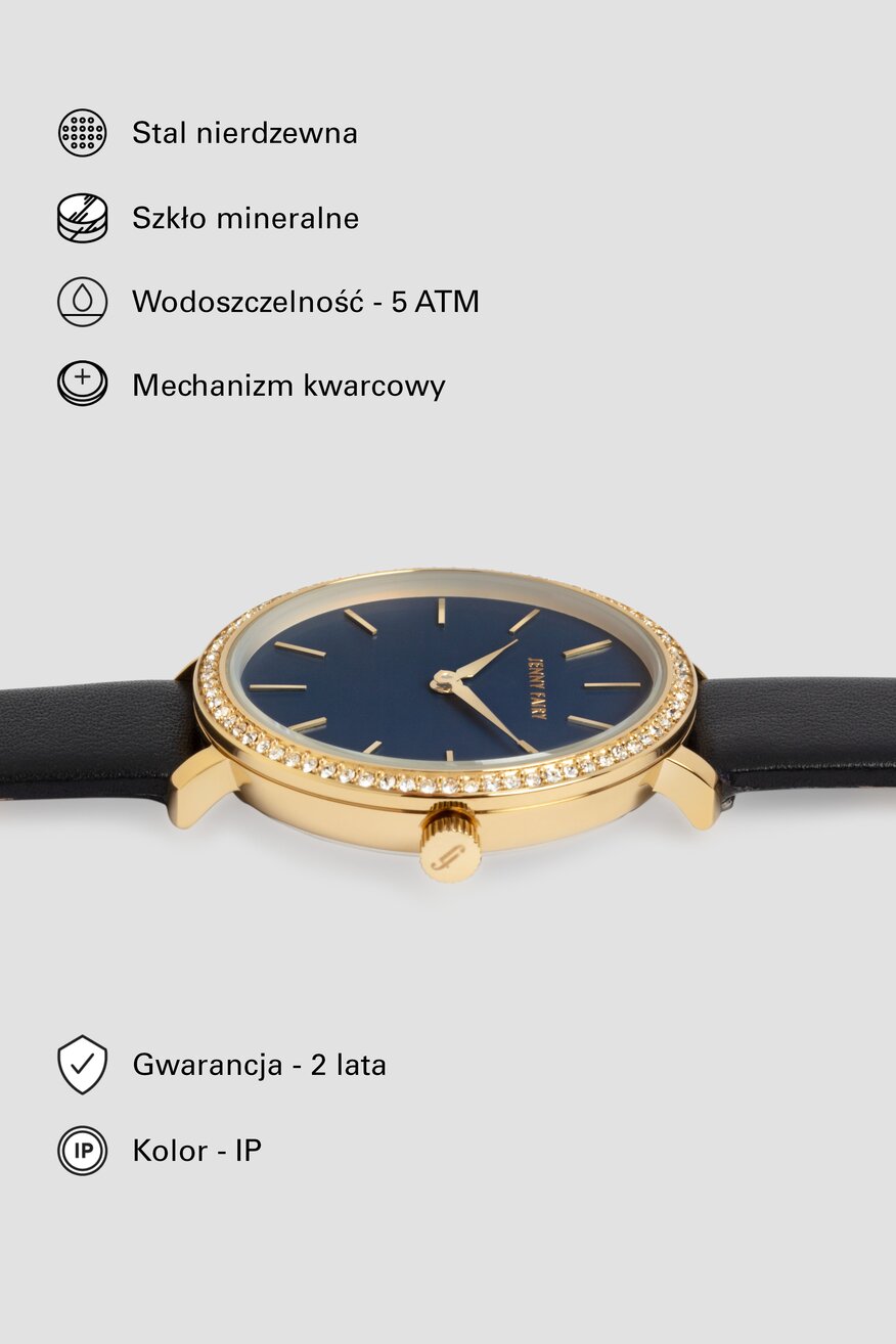 Zegarek Jenny Fairy JF WOMEN WATCH 0101121210 Granatowy