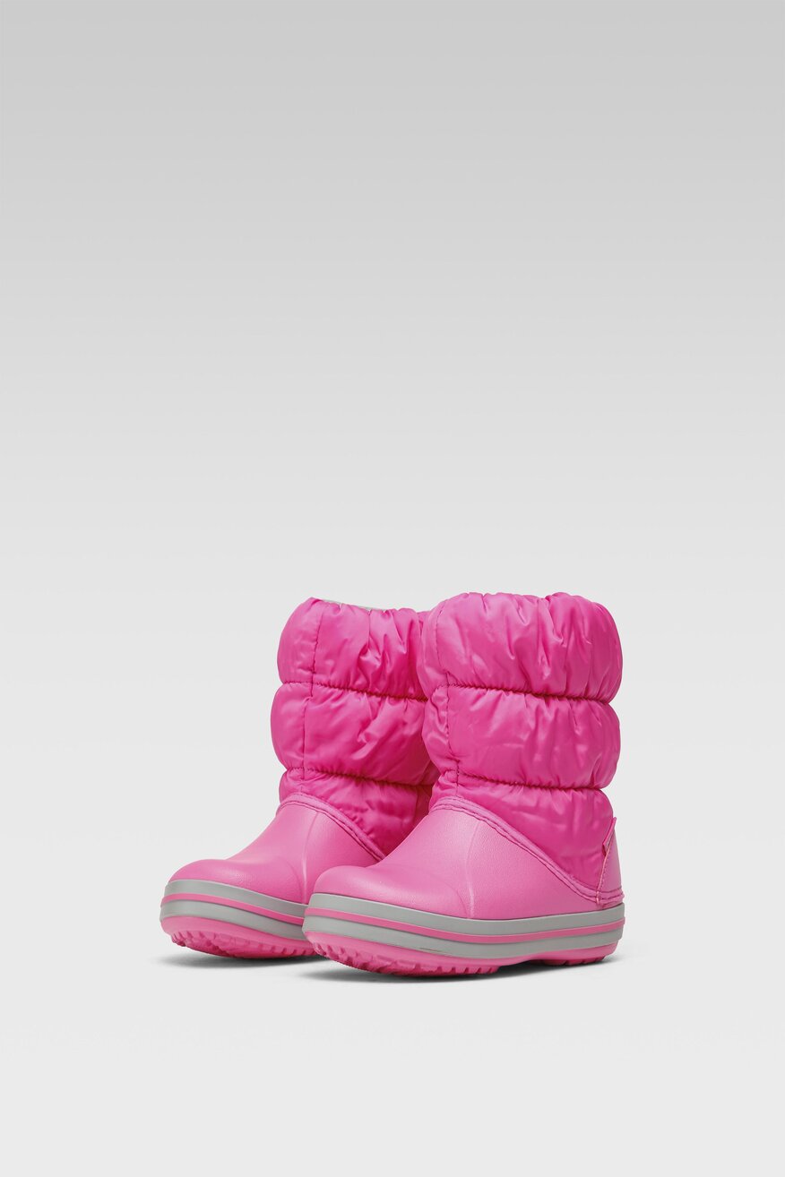 Kozaki Crocs WINTER PUFF BOOT KIDS 14613-6TR Różowy