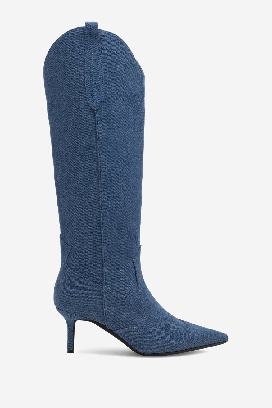 Kozaki NINE WEST ZARIYA 909001D Jeansowy