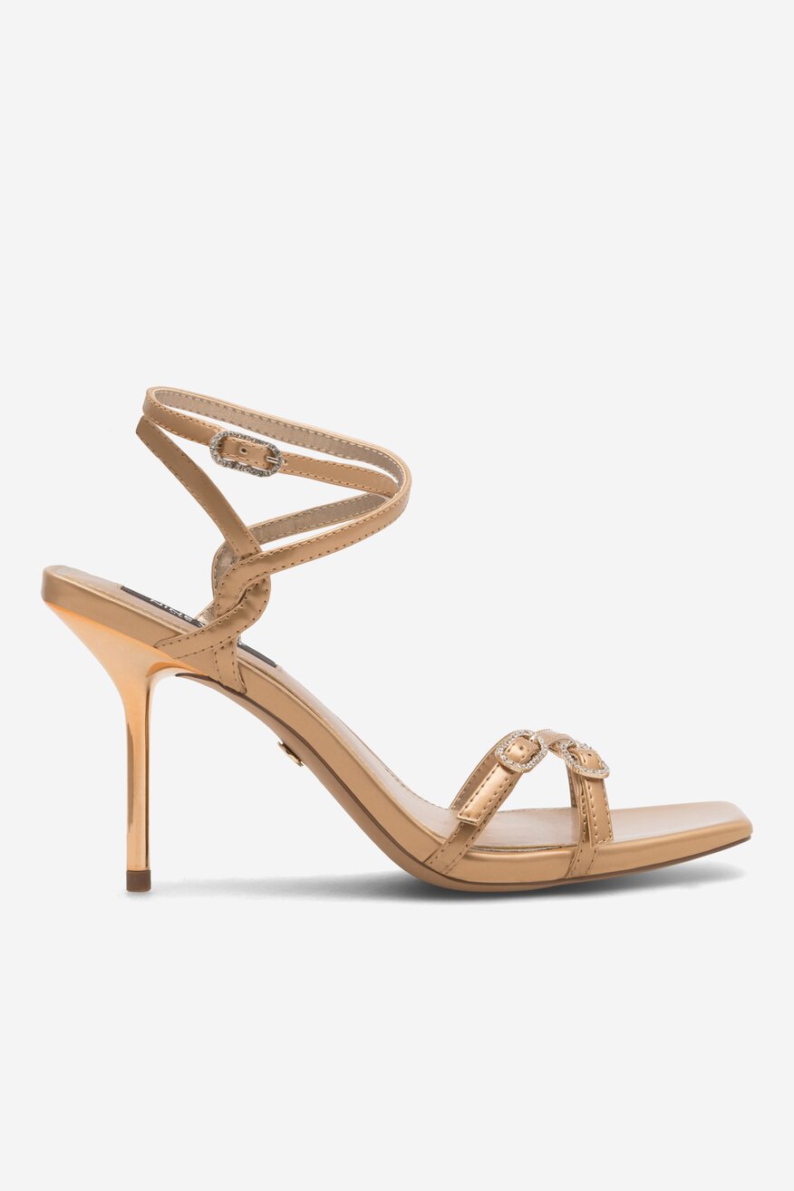 Sandały NINE WEST FARAZA ZL23014CC Złoty