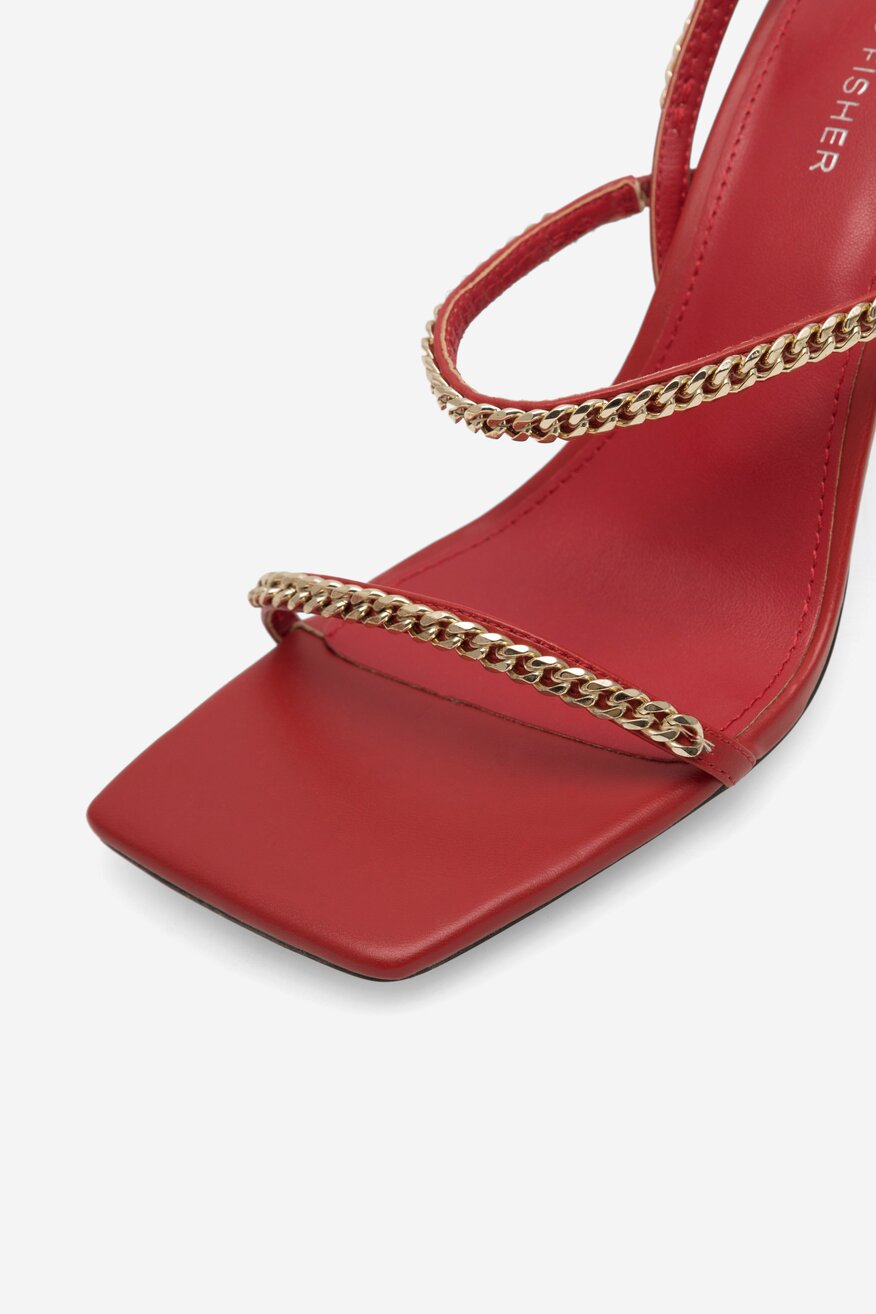 Sandały MARC FISHER F-DROID MRE01 Czerwony