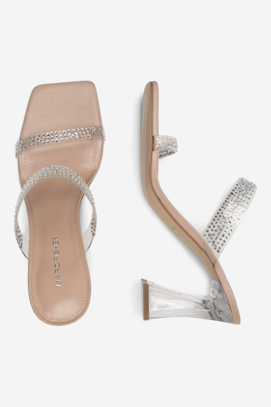 Klapki MARC FISHER F-ANLITA CLR01 Przezroczysty