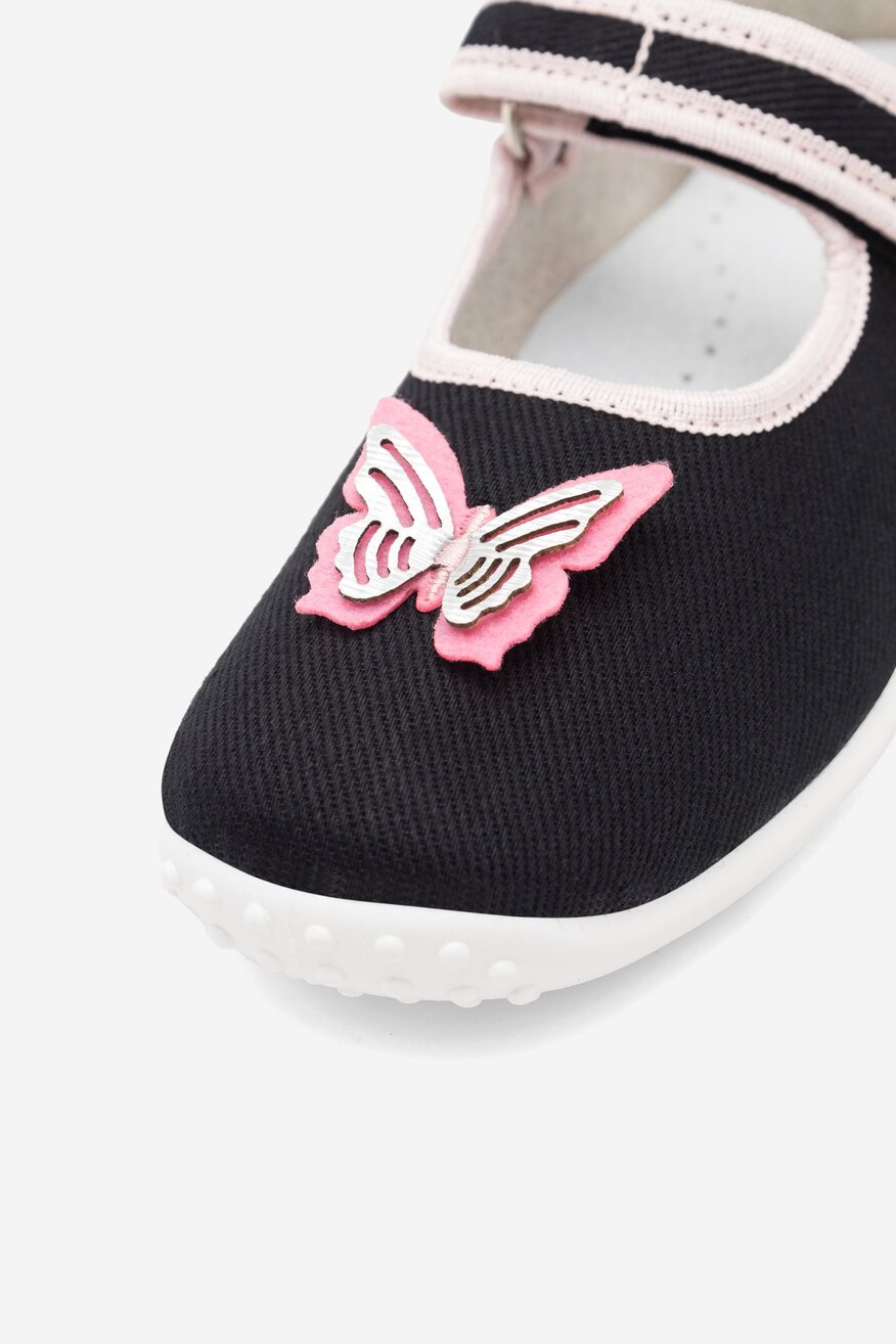 Kapcie Nelli Blu BALERINKI MOTYL IV Czarny