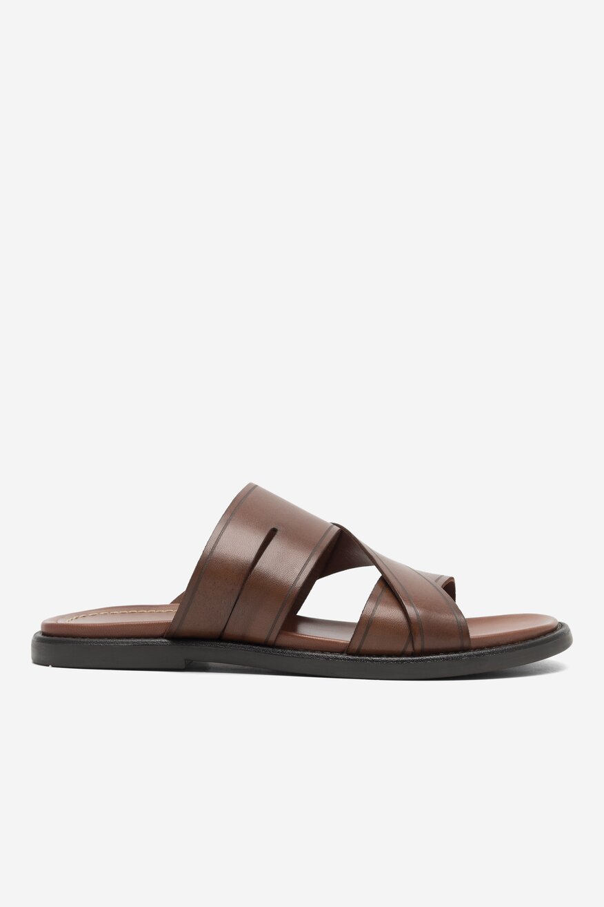 Klapki Gino Rossi MARCELLO-01 MB Brązowy