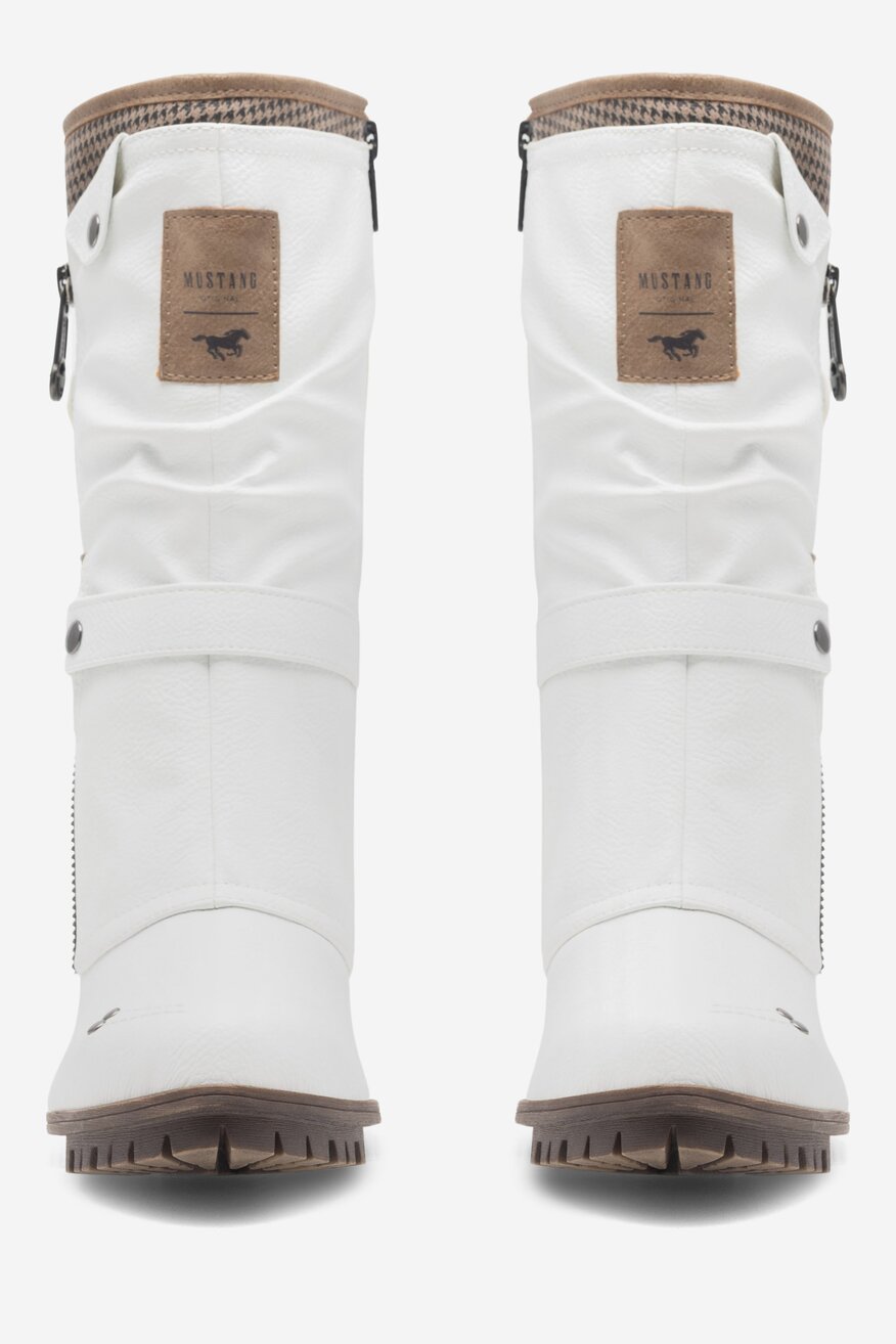 Kozaki Mustang 1141-606 Biały