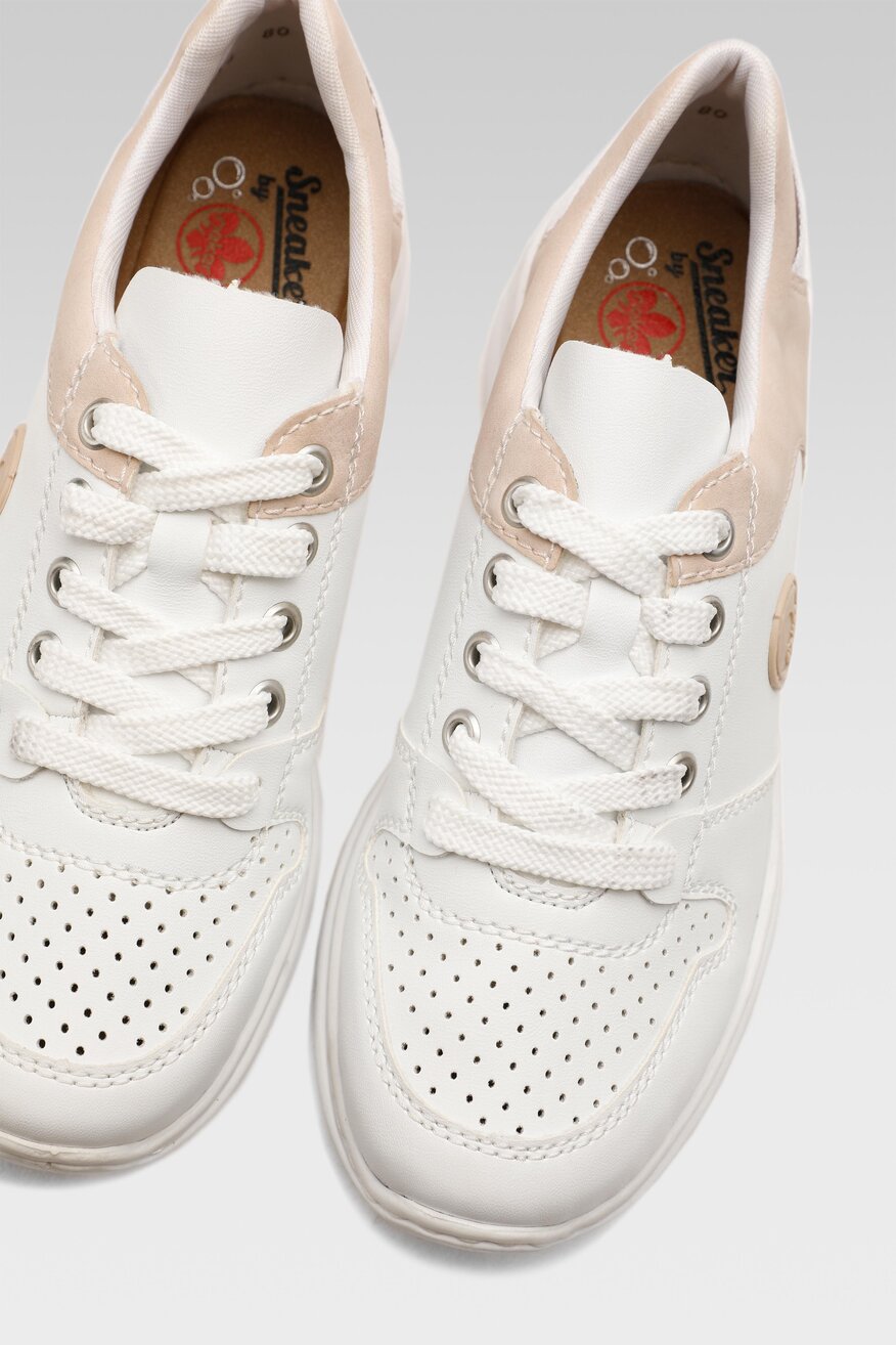 Półbuty Rieker L3214-80 Biały