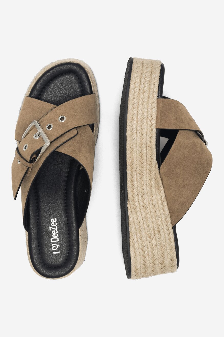 Klapki DeeZee ZOE WSS-100722-01 Khaki