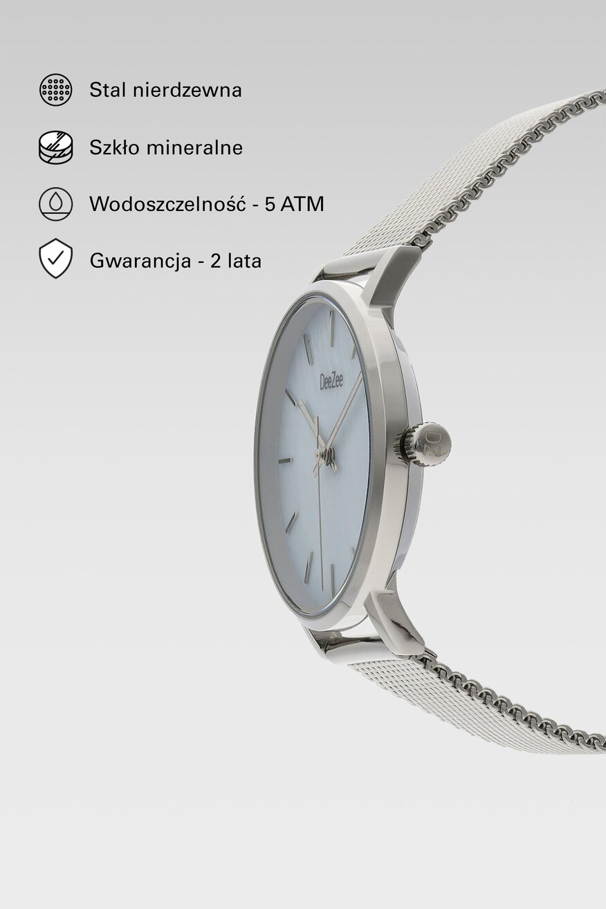 Zegarek DeeZee DZ WOMAN WATCH 0202020602 Srebrny