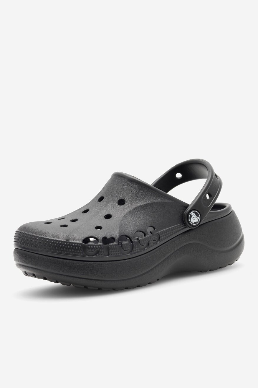 Klapki basenowe Crocs BAYA PLATFORM CLOG 208186-001 Czarny