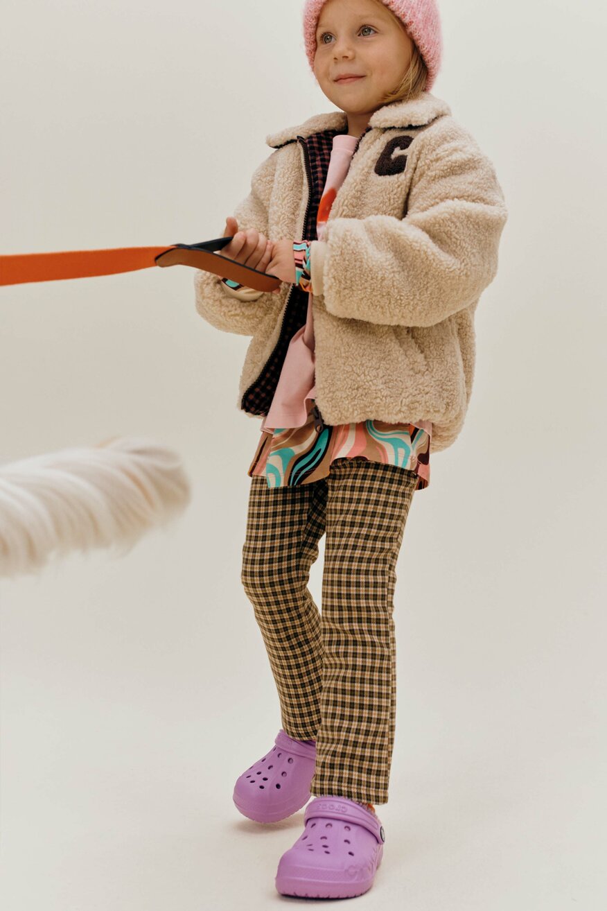 Klapki basenowe Crocs BAYA LINED CLOG K 207500-5Q5 Fioletowy