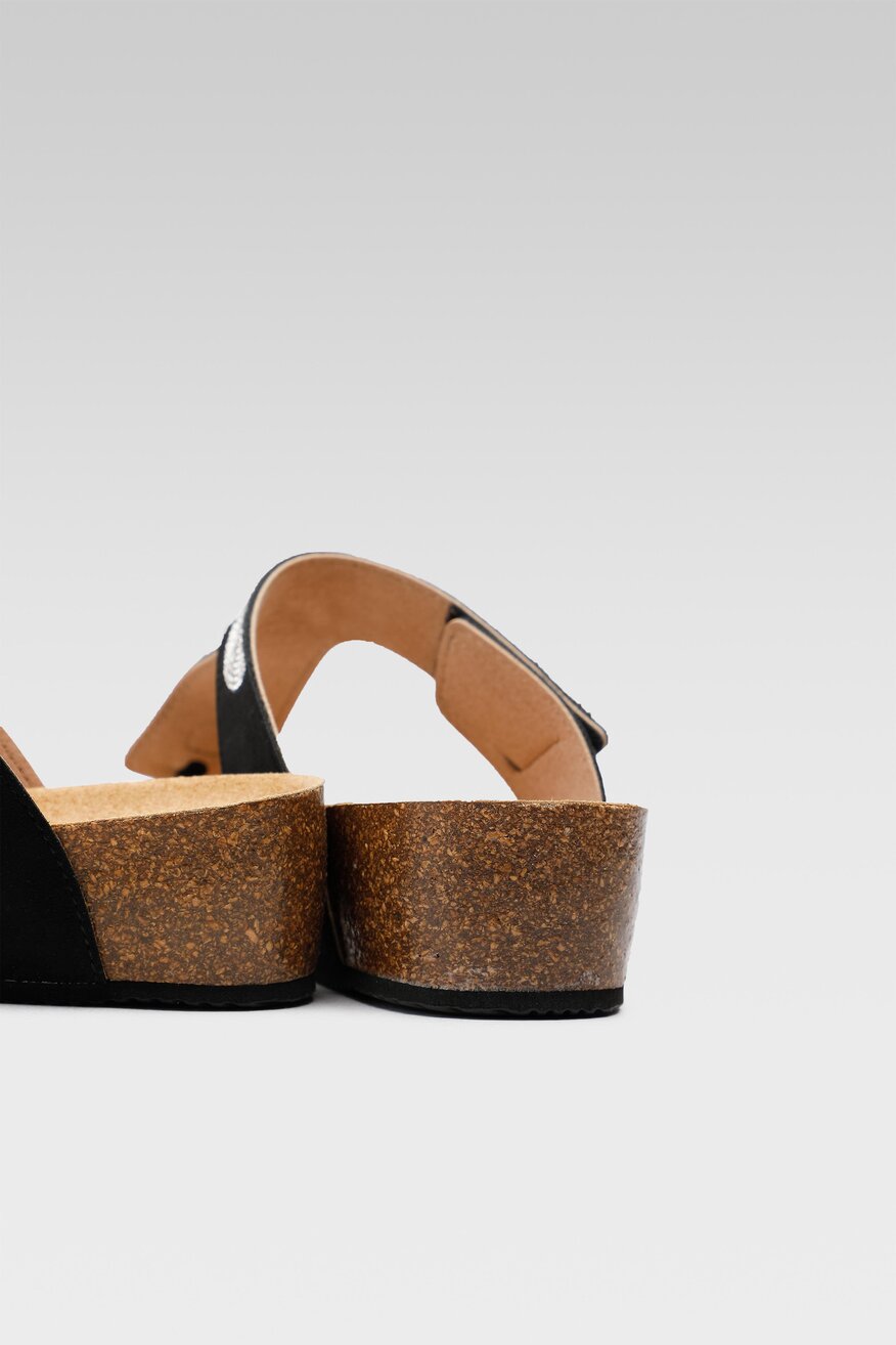 Klapki Scholl F29874 DUBAI FLIP-FLOP MED 1004 Czarny