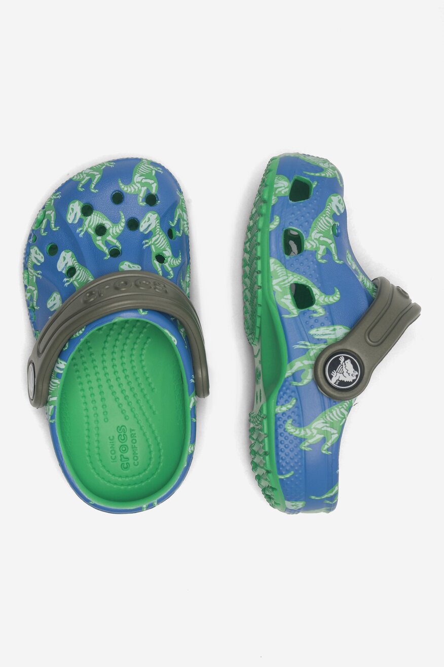 Klapki basenowe Crocs BAYA GRAPHIC CLOG T 206814-4LB Niebieski